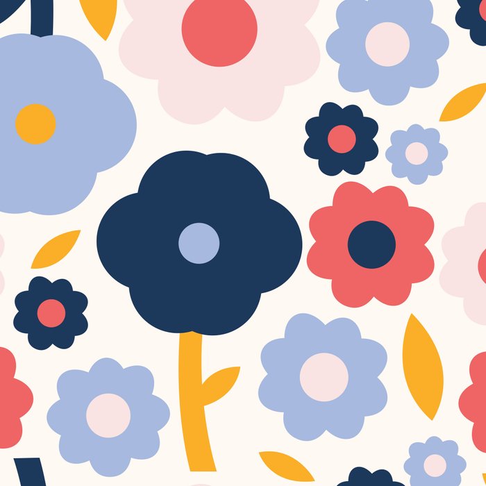 Big colorful flowers pattern Coffee Mug Gallery Image 2
