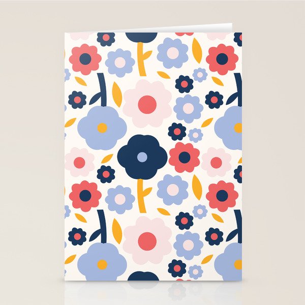 Big colorful flowers pattern Stationery Card Gallery Image 2