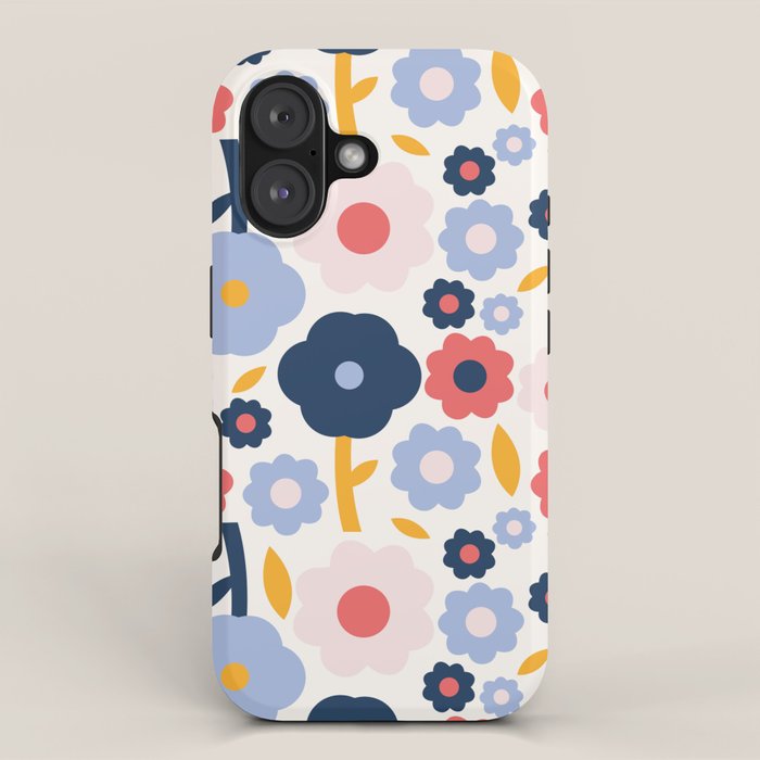 Big colorful flowers pattern iPhone Case Gallery Image 1