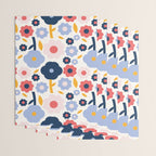 Big colorful flowers pattern Wrapping Paper Gallery Image 3