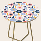 Big colorful flowers pattern Side Table Gallery Image 2
