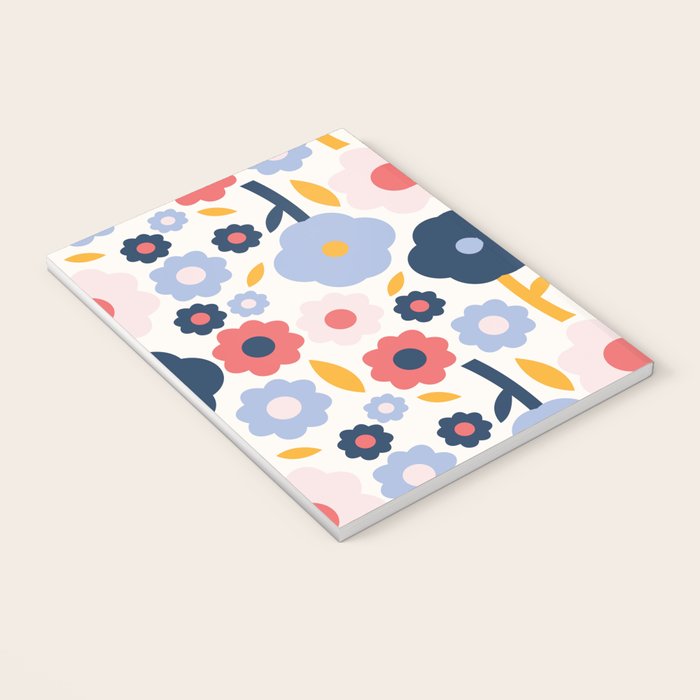 Big colorful flowers pattern Notebook Gallery Image 3