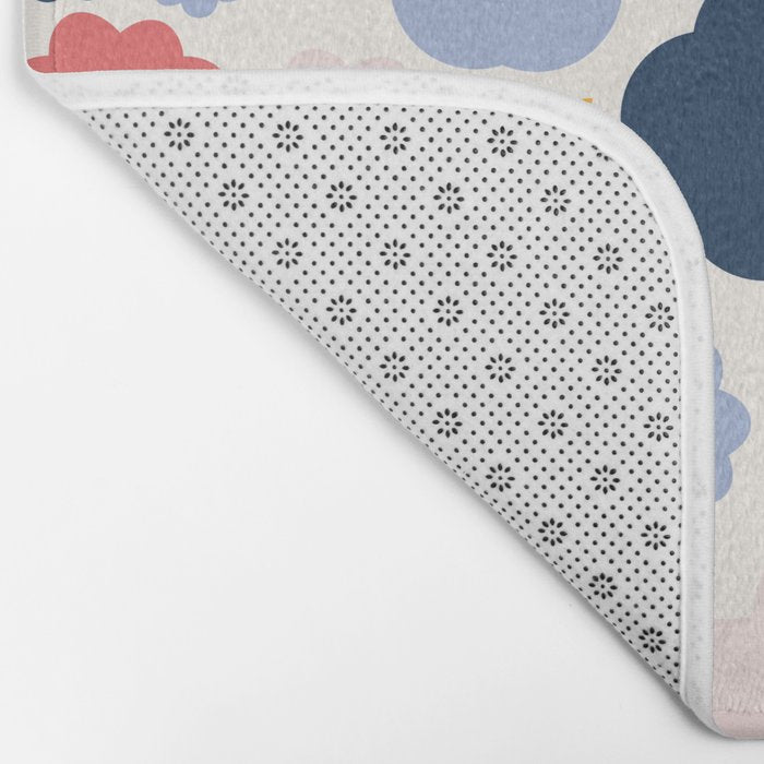 Big colorful flowers pattern Bath Mat Gallery Image 2