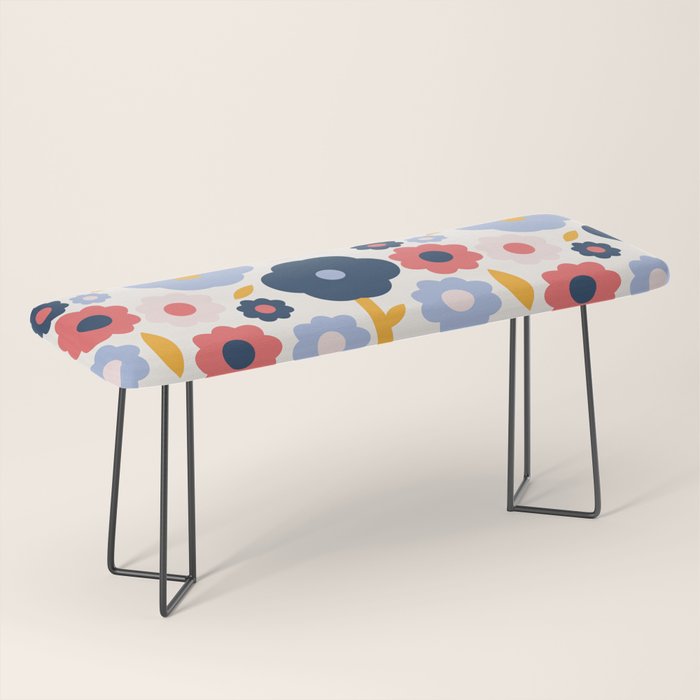 Big colorful flowers pattern Bench Gallery Image 1