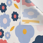 Big colorful flowers pattern Wall Tapestry Gallery Image 3