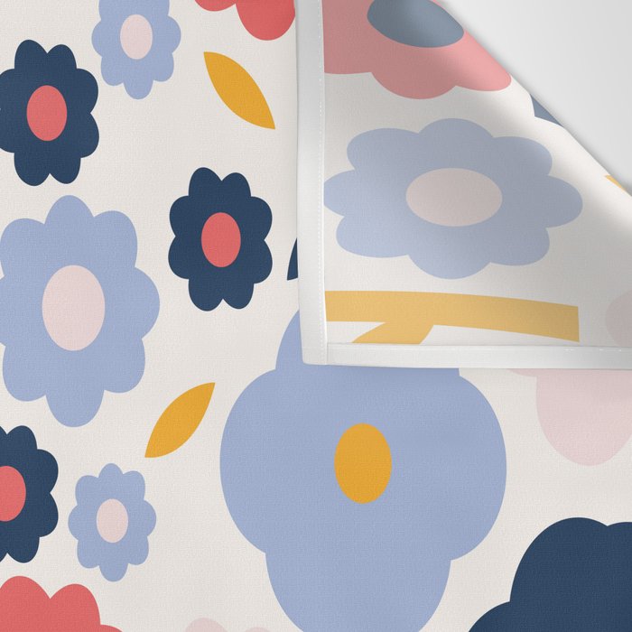 Big colorful flowers pattern Wall Tapestry Gallery Image 3