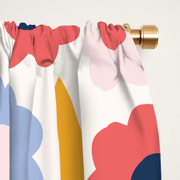 Big colorful flowers pattern Window Curtain Gallery Image 2