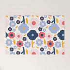 Big colorful flowers pattern Welcome Mat Gallery Image 1
