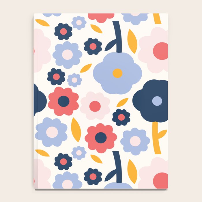 Big colorful flowers pattern Notebook Gallery Image 4