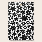 Black and white retro flower pattern Cutting Board Gallery Image 1