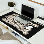 King Of The Jungle 04: Black & White Tiger Edition Desk Mat Gallery Image 2