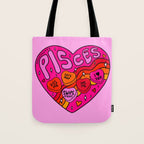 Pisces Valentine Tote Bag Gallery Image 1