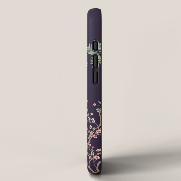 Chinoiserie Dark Blooming Peony Floral Fresco Garden iPhone Case Gallery Image 2
