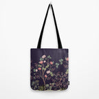 Chinoiserie Dark Blooming Peony Floral Fresco Garden Tote Bag Gallery Image 2
