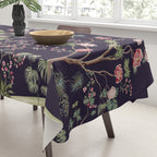 Chinoiserie Dark Blooming Peony Floral Fresco Garden Tablecloth Gallery Image 3