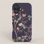 Chinoiserie Dark Blooming Peony Floral Fresco Garden iPhone Case Gallery Image 1