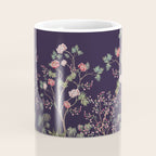Chinoiserie Dark Blooming Peony Floral Fresco Garden Coffee Mug Gallery Image 4