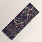 Chinoiserie Dark Blooming Peony Floral Fresco Garden Yoga Mat Gallery Image 1
