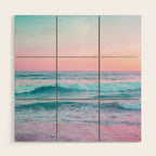 Candy Waves | Pastel Ocean Shoreline off Coast of California  Wood Wall Art Gallery Image 1
