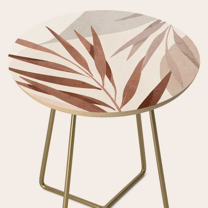 Minimal Abstract Art Tropical Leaf Side Table Gallery Image 2