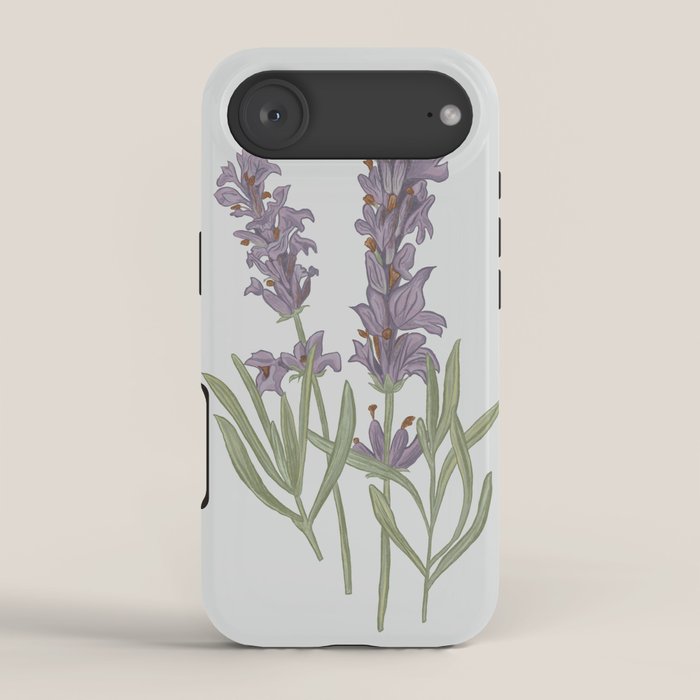 Lavender Flower Illustration iPhone Case Gallery Image 2