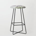 Lavender Flower Illustration Stool Gallery Image 1