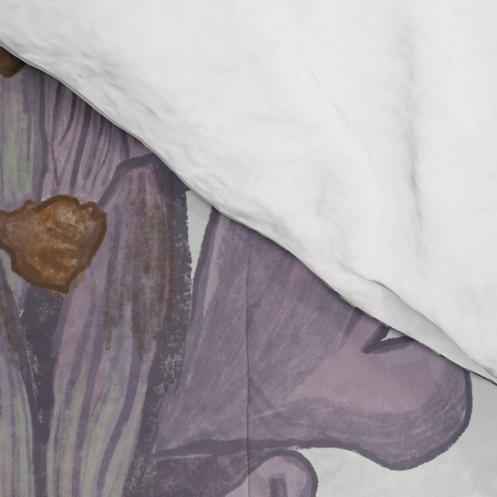 Lavender Flower Illustration Comforter Gallery Image 4