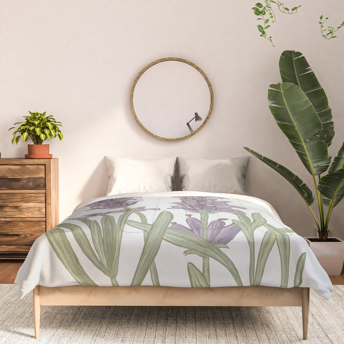 Lavender Flower Illustration Comforter Gallery Image 3