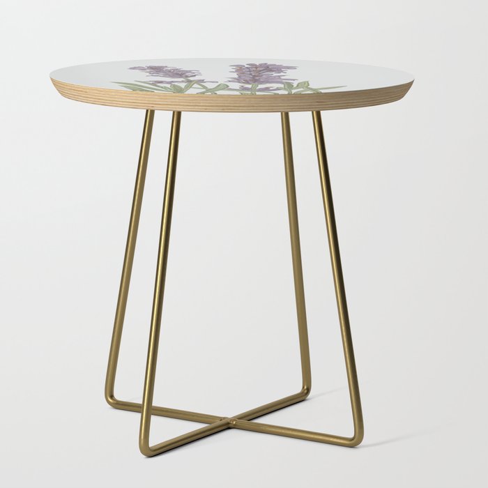Lavender Flower Illustration Side Table Gallery Image 1