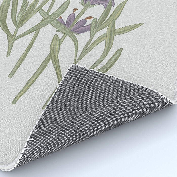 Lavender Flower Illustration Rug Gallery Image 4