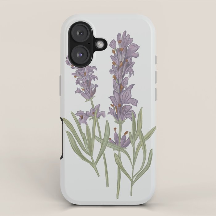 Lavender Flower Illustration iPhone Case Gallery Image 1