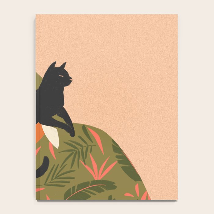 portrait of a woman with cats in ethno-modern style Notebook Gallery Image 4