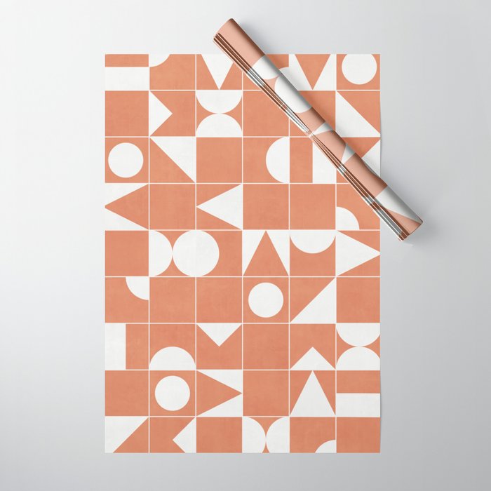 My Favorite Geometric Patterns No.14 - Coral Wrapping Paper Gallery Image 1