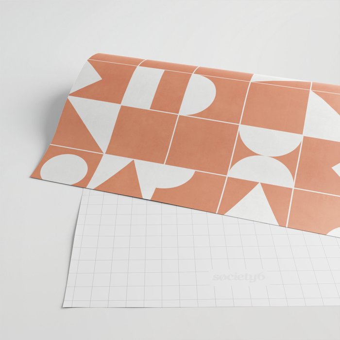 My Favorite Geometric Patterns No.14 - Coral Wrapping Paper Gallery Image 2