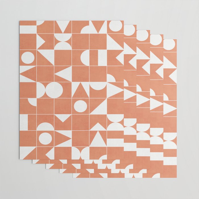 My Favorite Geometric Patterns No.14 - Coral Wrapping Paper Gallery Image 3