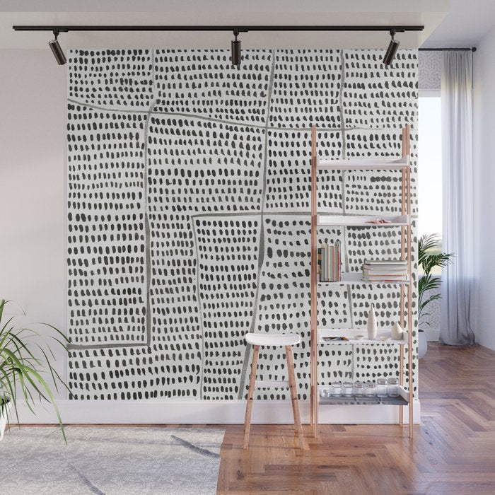 Categorize Print in Black and White Wall Mural Gallery Image 1