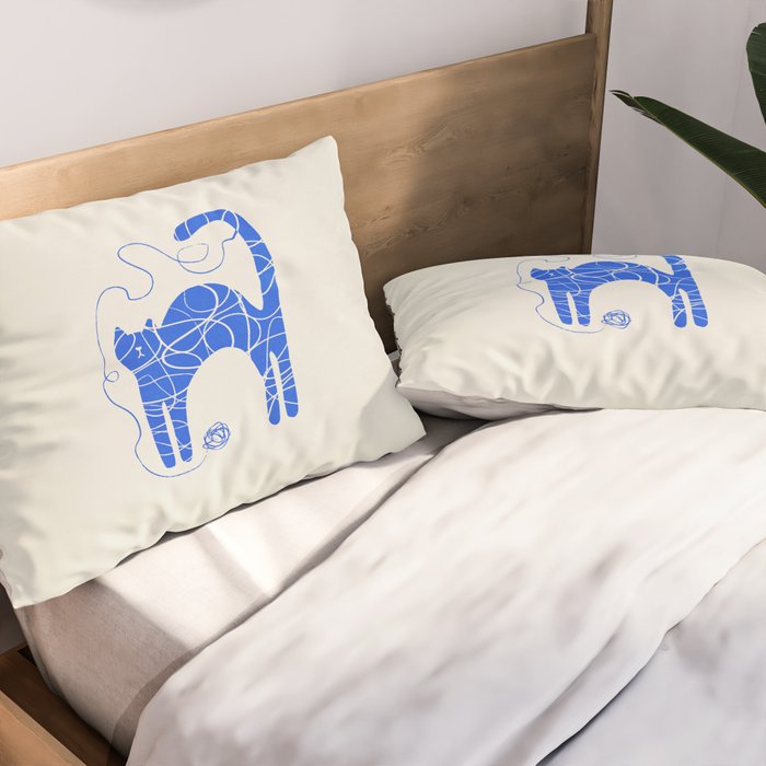 Wool Cat Pillow Sham Gallery Image 2