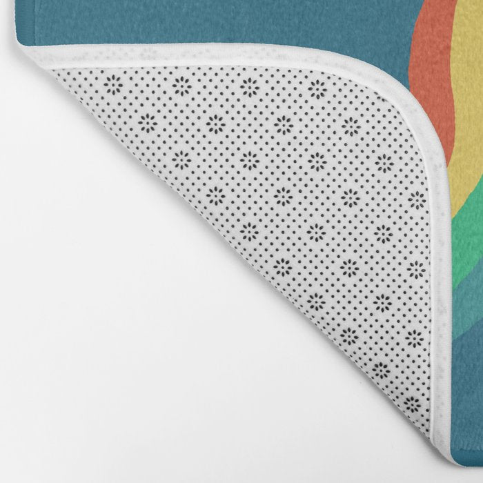 Fat Unicorn on Rainbow Jetpack Bath Mat Gallery Image 2