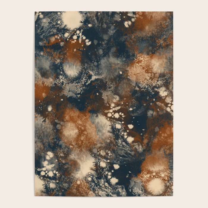 Earth watercolor splashes Poster Gallery Image 4