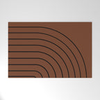 Minimal Arch XLII Brick Red Modern Geometric Lines Welcome Mat Gallery Image 1