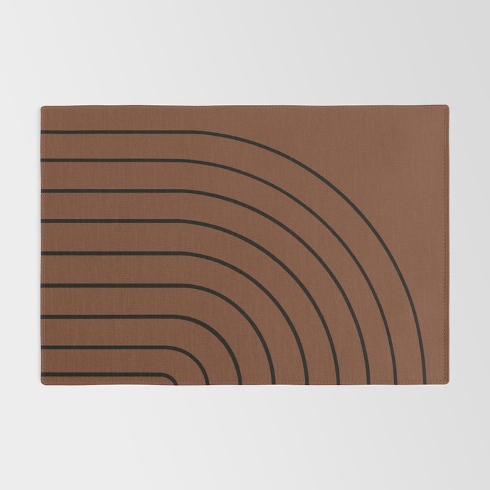 Minimal Arch XLII Brick Red Modern Geometric Lines Rug Gallery Image 2