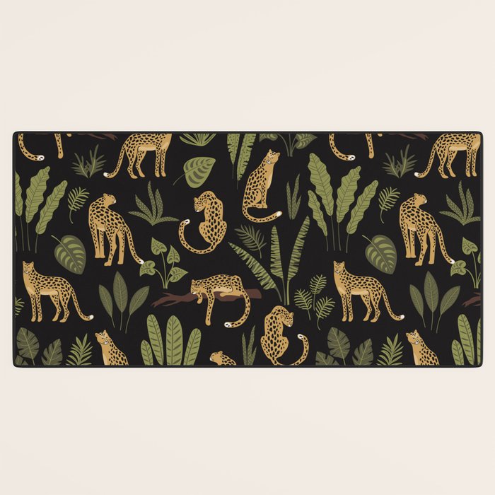 Jungle Night Cheetah Prints Desk Mat Gallery Image 3