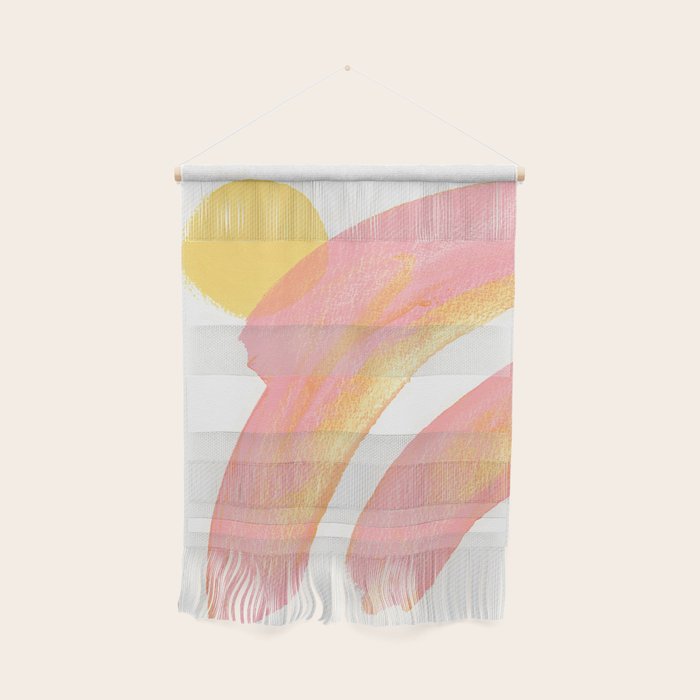 Pink Rainbow - Abstract Minimalist Painting Wall Hanging Gallery Image 1