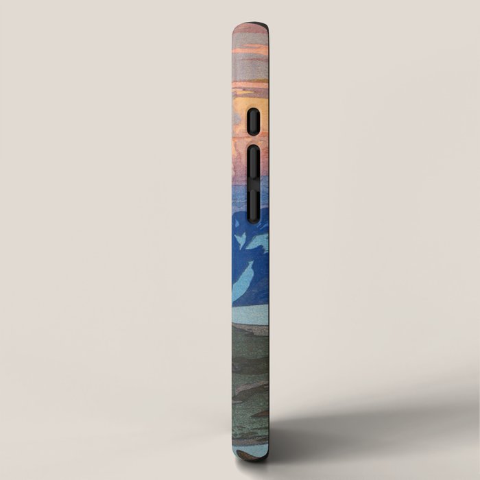 Japan Alps Vintage Beautiful Japanese Woodblock Print Hiroshi Yoshida Landscape iPhone Case Gallery Image 2