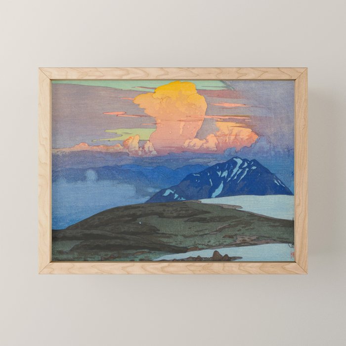 Japan Alps Vintage Beautiful Japanese Woodblock Print Hiroshi Yoshida Landscape Mini Art Print Gallery Image 1