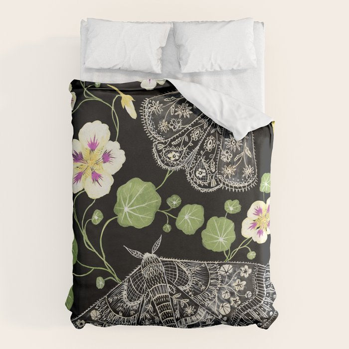 Nasturtium Moths Duvet Cover Gallery Image 1