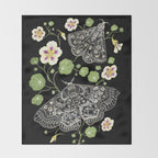 Nasturtium Moths Throw Blanket Gallery Image 2