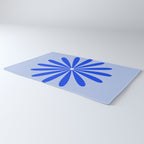 Big Daisy Retro Minimalism in Royal Blue, White, and Light Blue Rug Gallery Image 3