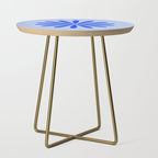 Big Daisy Retro Minimalism in Royal Blue, White, and Light Blue Side Table Gallery Image 1