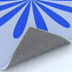 Big Daisy Retro Minimalism in Royal Blue, White, and Light Blue Rug Gallery Image 4